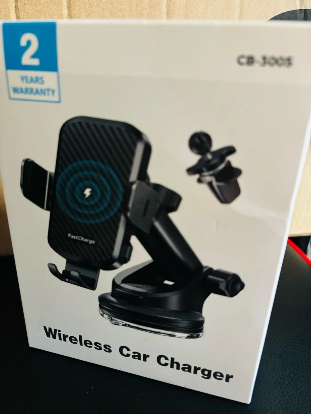 Wireless Car Charger Mount - Black FastCharge